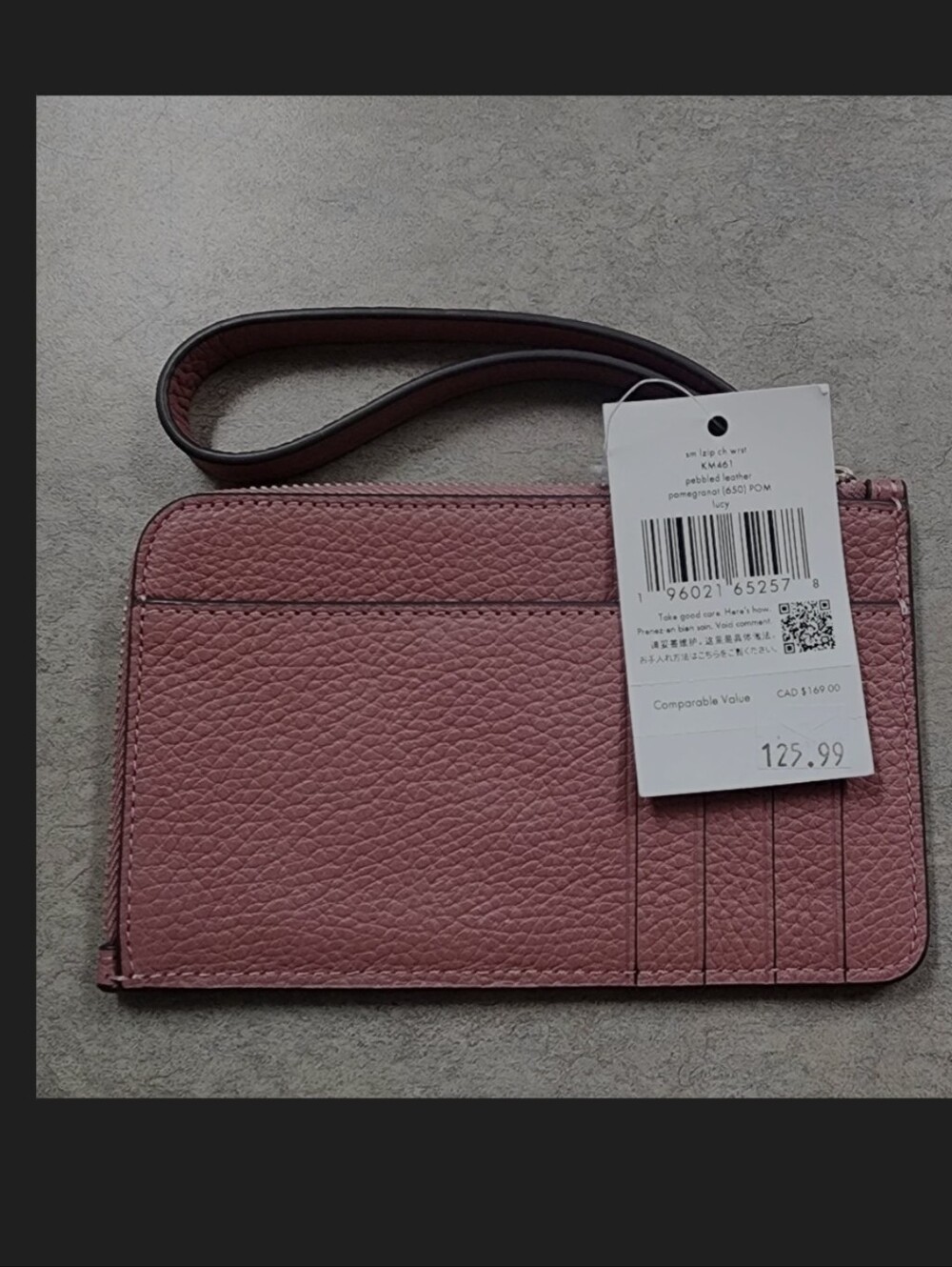 kate spade New York Pink Pebbled Leather Wristlet - Picture 3 of 7